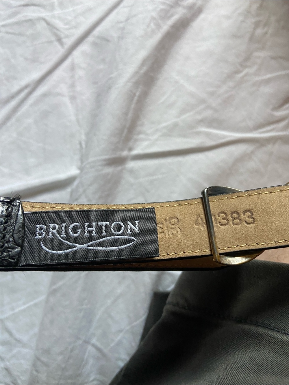 Brighton Black Leather Belt with Gold-Tone Western Buckle - Picture 2 of 6